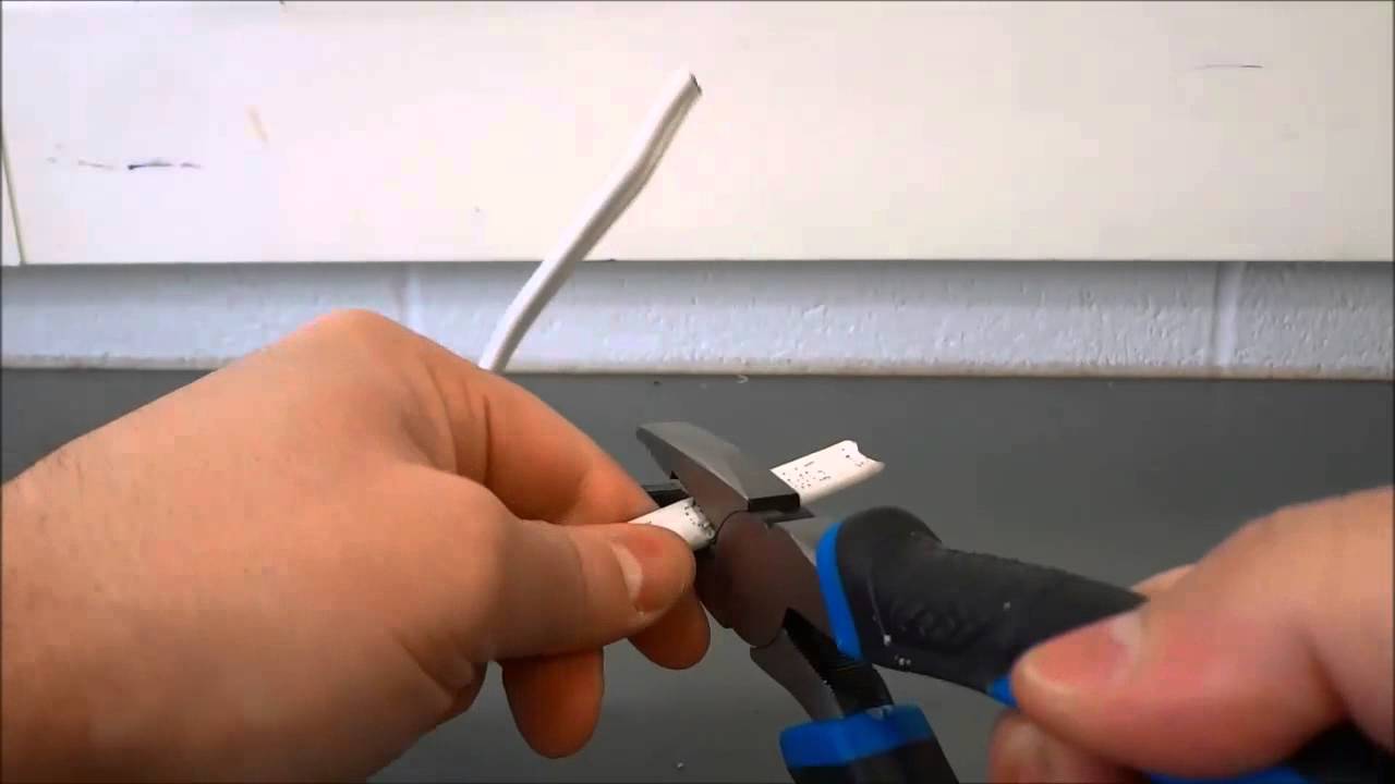 How to strip wires with side cutters